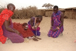 Local Peolpe Making Fire